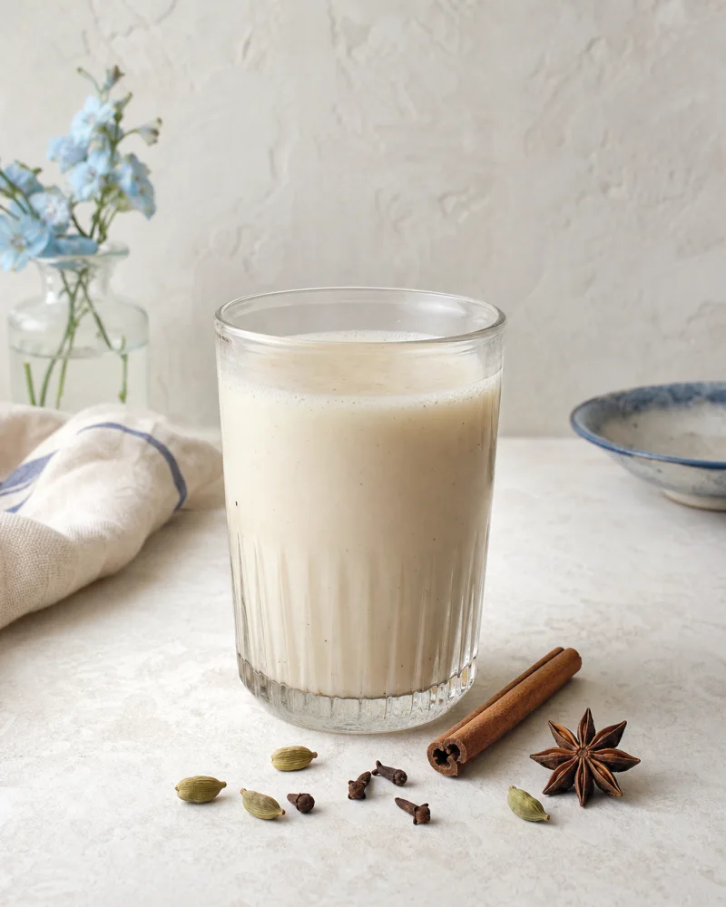 Chai-spiced kefir kefir ready to serve